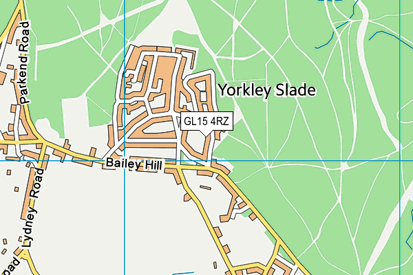 GL15 4RZ map - OS VectorMap District (Ordnance Survey)