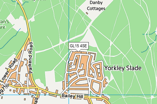 GL15 4SE map - OS VectorMap District (Ordnance Survey)