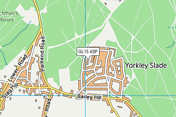 GL15 4SP map - OS VectorMap District (Ordnance Survey)