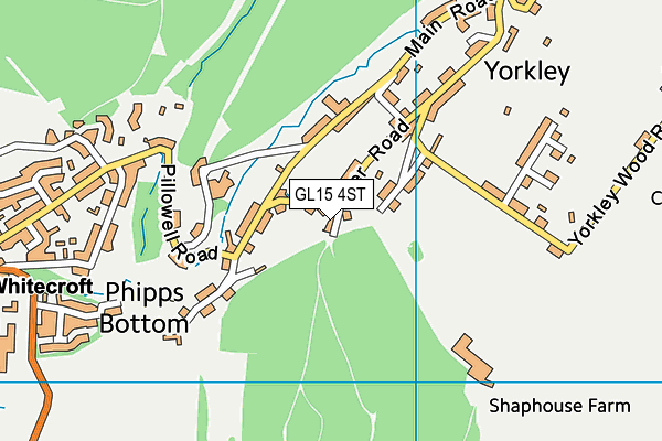 GL15 4ST map - OS VectorMap District (Ordnance Survey)