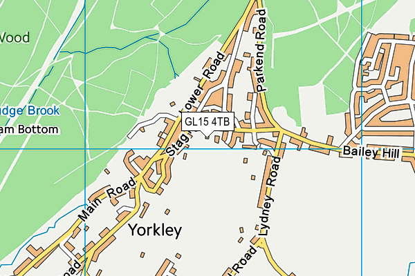 GL15 4TB map - OS VectorMap District (Ordnance Survey)