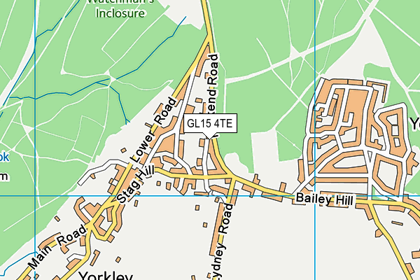 GL15 4TE map - OS VectorMap District (Ordnance Survey)