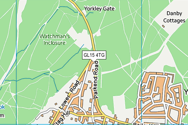 GL15 4TG map - OS VectorMap District (Ordnance Survey)