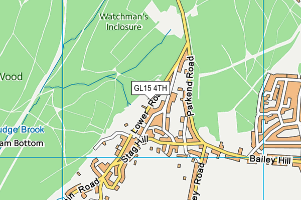 GL15 4TH map - OS VectorMap District (Ordnance Survey)