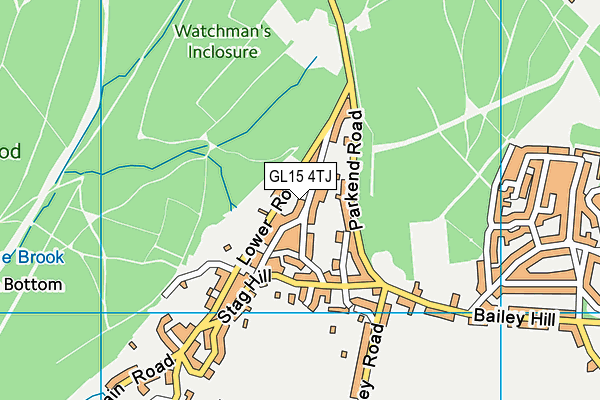 GL15 4TJ map - OS VectorMap District (Ordnance Survey)