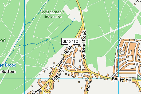 GL15 4TQ map - OS VectorMap District (Ordnance Survey)
