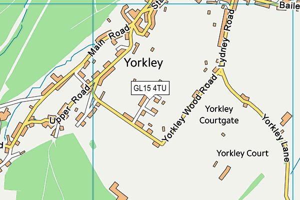 GL15 4TU map - OS VectorMap District (Ordnance Survey)