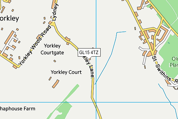 GL15 4TZ map - OS VectorMap District (Ordnance Survey)