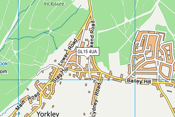 GL15 4UA map - OS VectorMap District (Ordnance Survey)