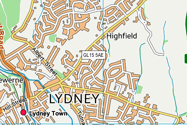 GL15 5AE map - OS VectorMap District (Ordnance Survey)