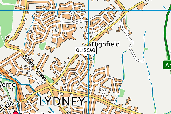 GL15 5AG map - OS VectorMap District (Ordnance Survey)