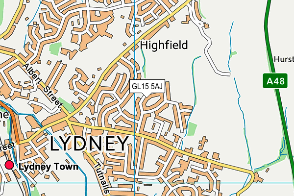 GL15 5AJ map - OS VectorMap District (Ordnance Survey)