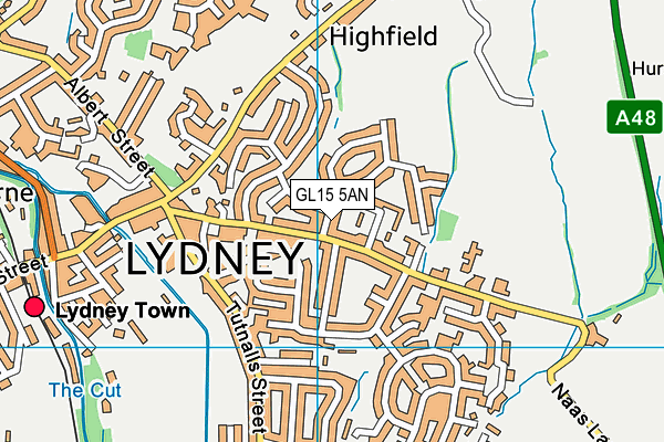 GL15 5AN map - OS VectorMap District (Ordnance Survey)