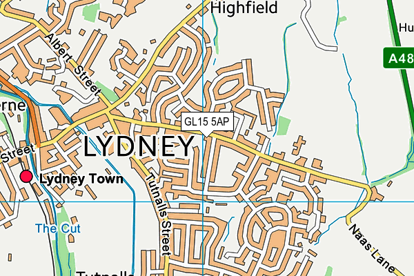 GL15 5AP map - OS VectorMap District (Ordnance Survey)