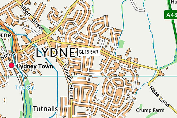 GL15 5AR map - OS VectorMap District (Ordnance Survey)