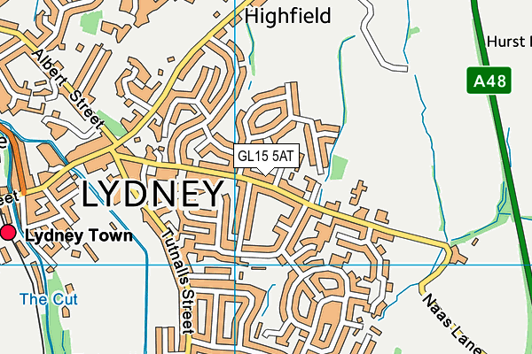 GL15 5AT map - OS VectorMap District (Ordnance Survey)