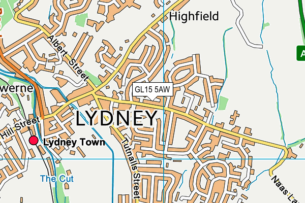 GL15 5AW map - OS VectorMap District (Ordnance Survey)