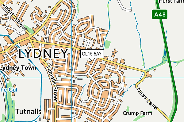 GL15 5AY map - OS VectorMap District (Ordnance Survey)