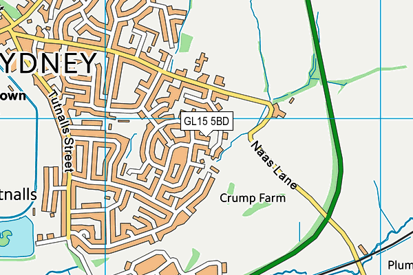 GL15 5BD map - OS VectorMap District (Ordnance Survey)