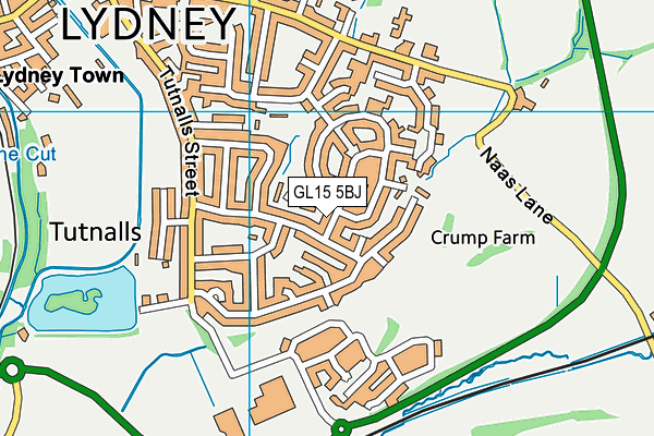 GL15 5BJ map - OS VectorMap District (Ordnance Survey)