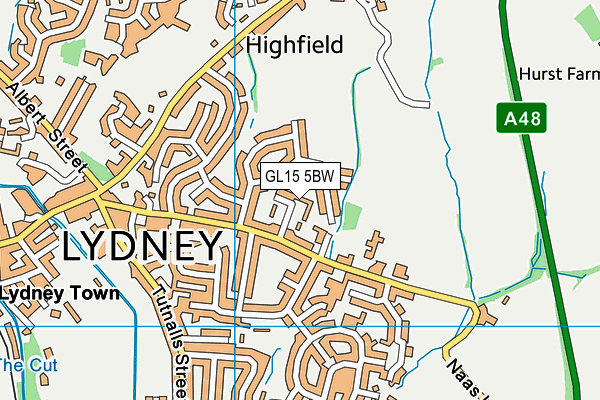 GL15 5BW map - OS VectorMap District (Ordnance Survey)