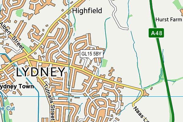 GL15 5BY map - OS VectorMap District (Ordnance Survey)