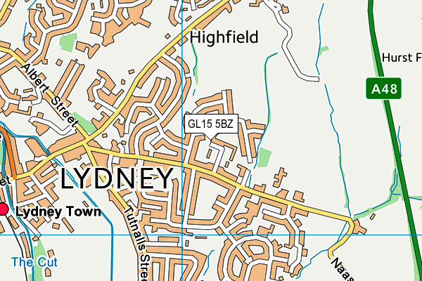 GL15 5BZ map - OS VectorMap District (Ordnance Survey)