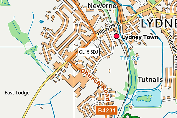 GL15 5DJ map - OS VectorMap District (Ordnance Survey)