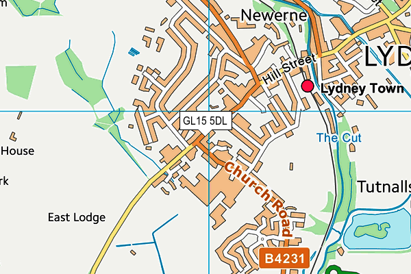 GL15 5DL map - OS VectorMap District (Ordnance Survey)