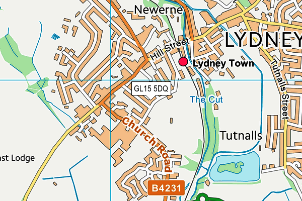 GL15 5DQ map - OS VectorMap District (Ordnance Survey)