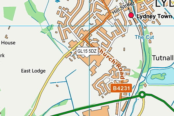 GL15 5DZ map - OS VectorMap District (Ordnance Survey)