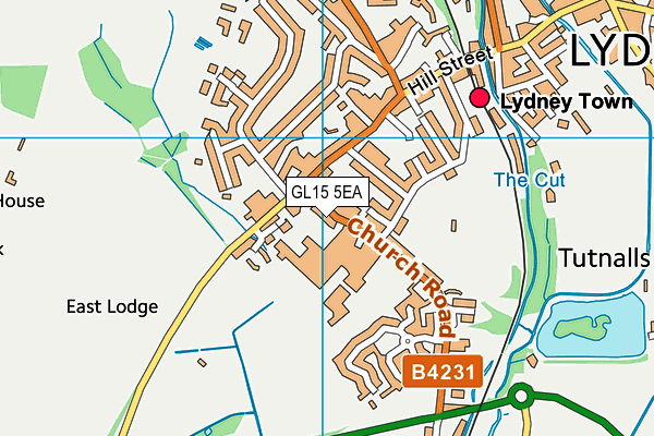 GL15 5EA map - OS VectorMap District (Ordnance Survey)