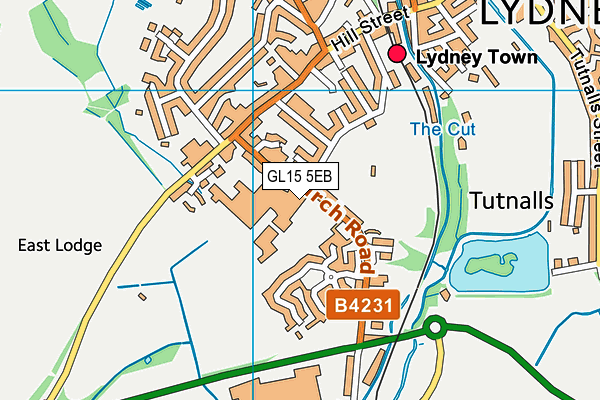 GL15 5EB map - OS VectorMap District (Ordnance Survey)