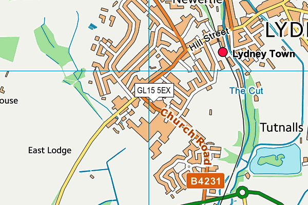 GL15 5EX map - OS VectorMap District (Ordnance Survey)