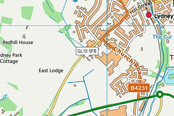 GL15 5FB map - OS VectorMap District (Ordnance Survey)