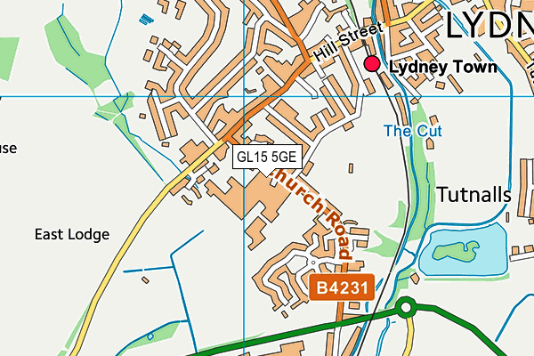 GL15 5GE map - OS VectorMap District (Ordnance Survey)