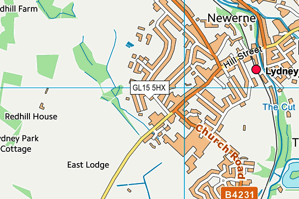 GL15 5HX map - OS VectorMap District (Ordnance Survey)