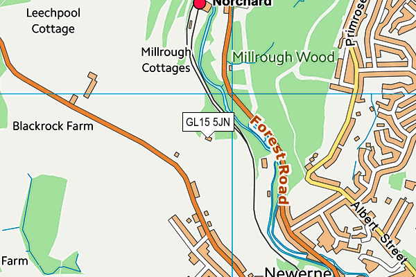 GL15 5JN map - OS VectorMap District (Ordnance Survey)