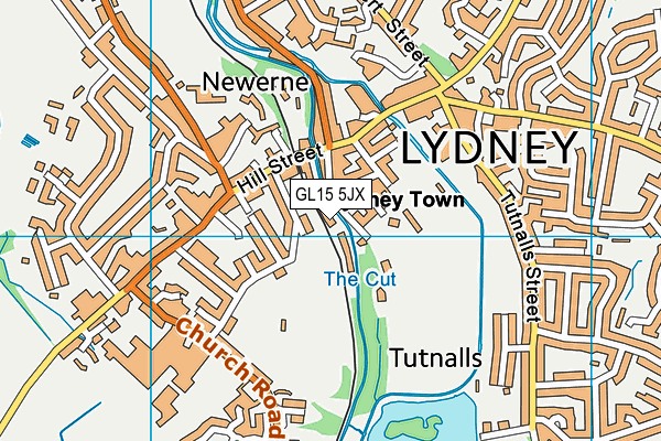 GL15 5JX map - OS VectorMap District (Ordnance Survey)