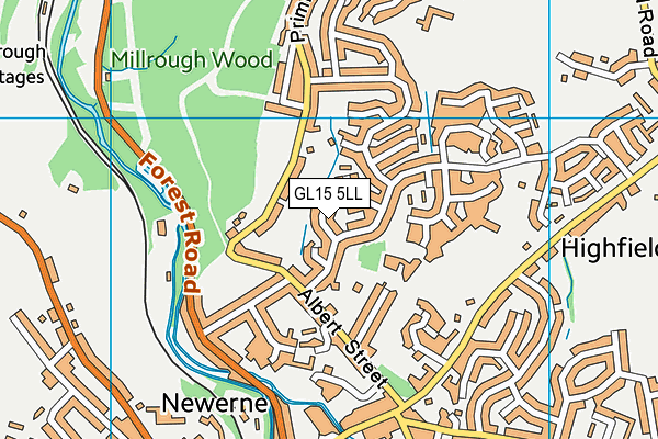 GL15 5LL map - OS VectorMap District (Ordnance Survey)