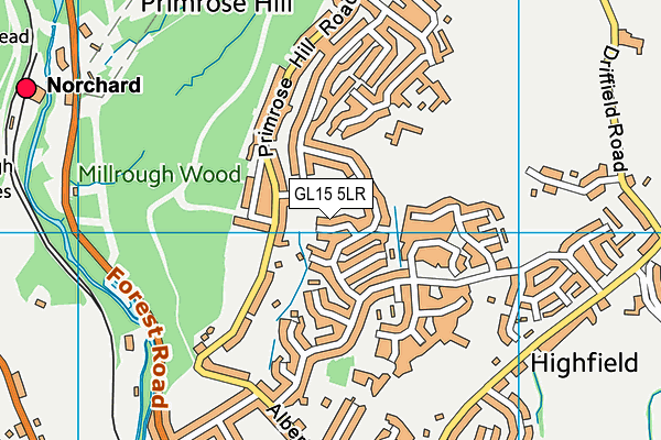 GL15 5LR map - OS VectorMap District (Ordnance Survey)