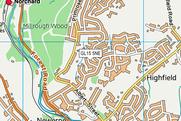 GL15 5NE map - OS VectorMap District (Ordnance Survey)