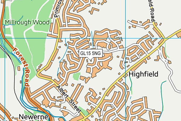 GL15 5NG map - OS VectorMap District (Ordnance Survey)