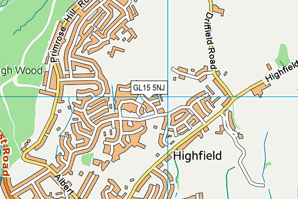 GL15 5NJ map - OS VectorMap District (Ordnance Survey)