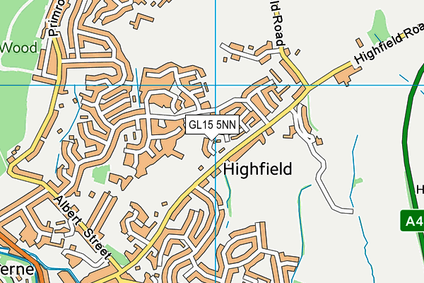 GL15 5NN map - OS VectorMap District (Ordnance Survey)