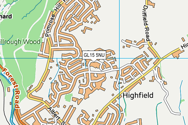 GL15 5NU map - OS VectorMap District (Ordnance Survey)