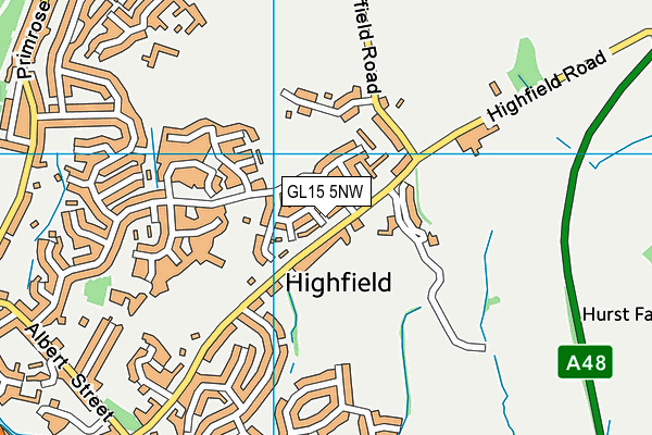 GL15 5NW map - OS VectorMap District (Ordnance Survey)