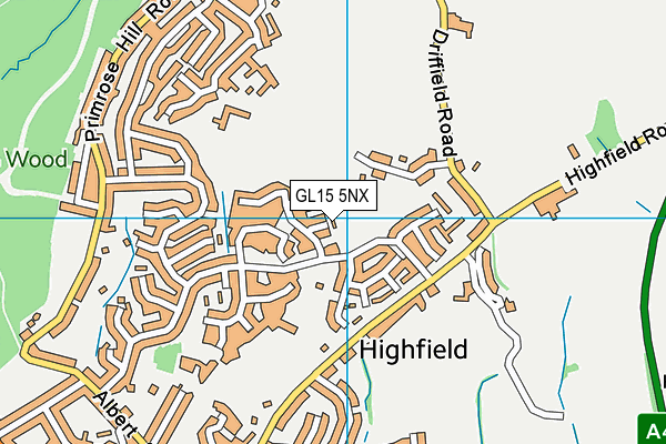 GL15 5NX map - OS VectorMap District (Ordnance Survey)