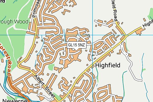 GL15 5NZ map - OS VectorMap District (Ordnance Survey)