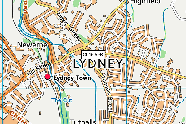 GL15 5PB map - OS VectorMap District (Ordnance Survey)